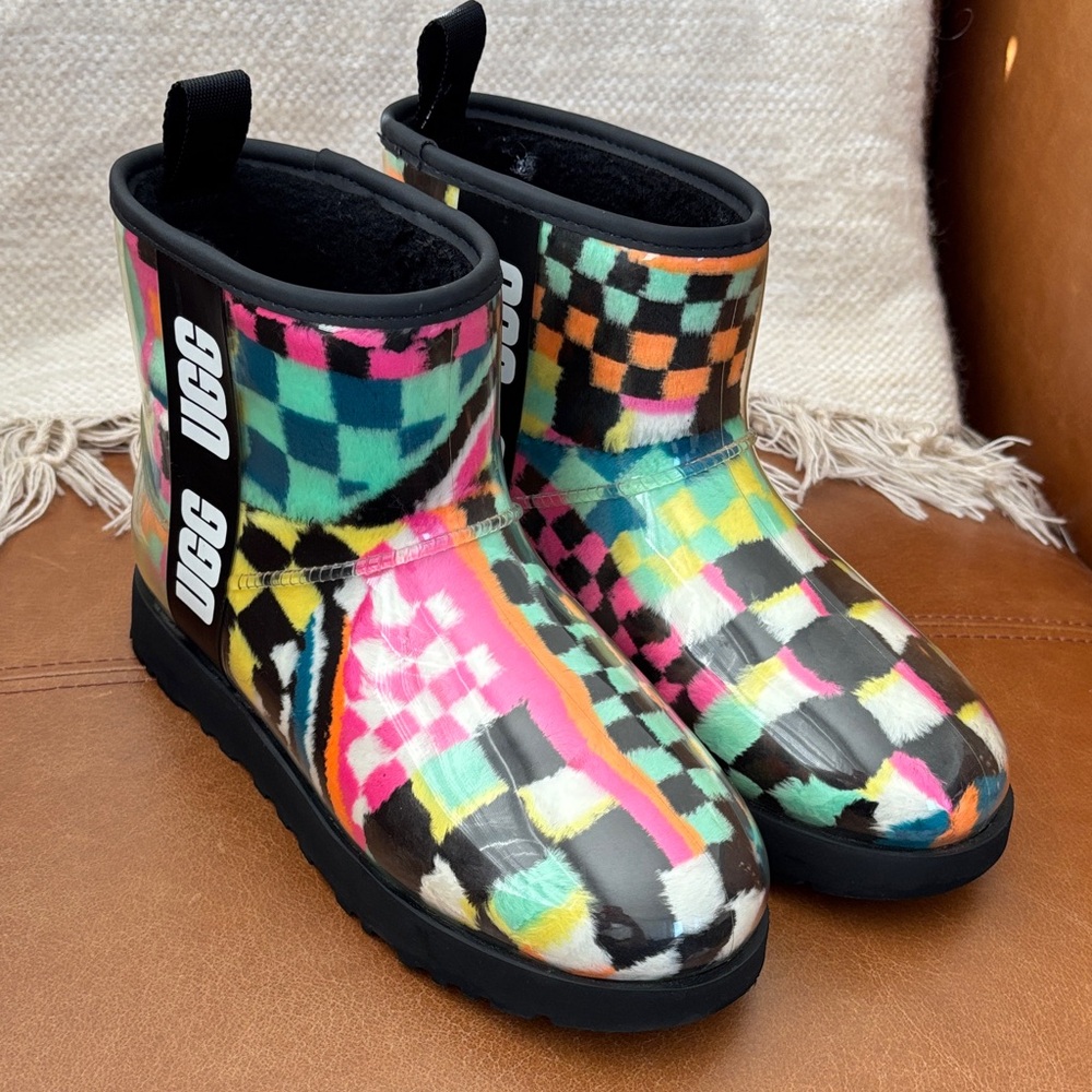 UGG Multicolor Checkered Boots